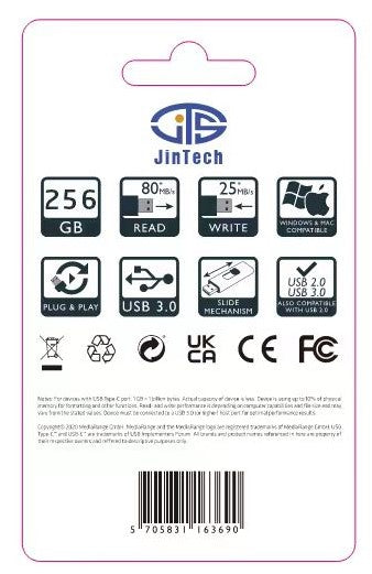 Jintech Semiconductor 256GB USB to USB-C Flash Drive